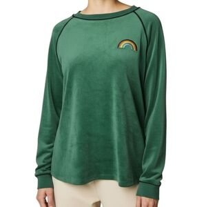 BP NWT Rainbow Pride Plush Green Crewneck Junior's Size M